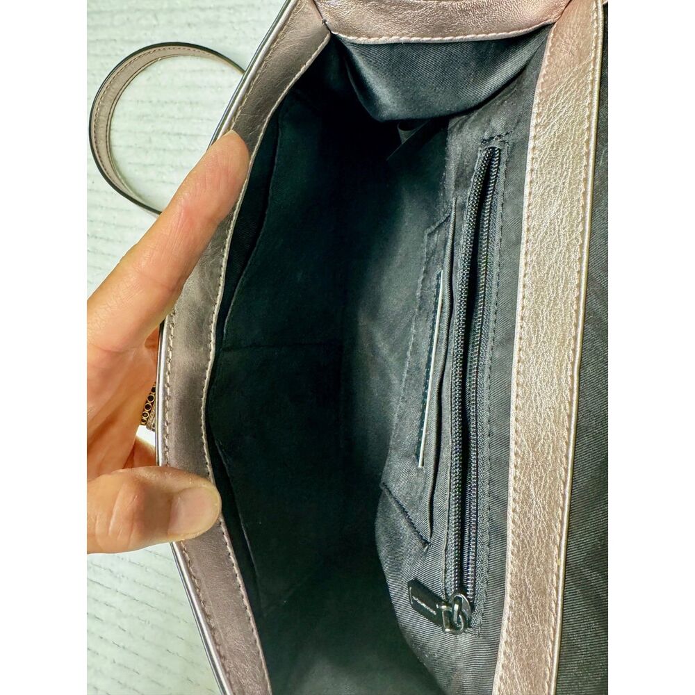 REBECCA MINKOFF Quilted Love Crossbody Bag Pink Metallic Small - Picture 8 of 10